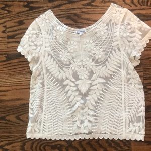 Express sheer lace top